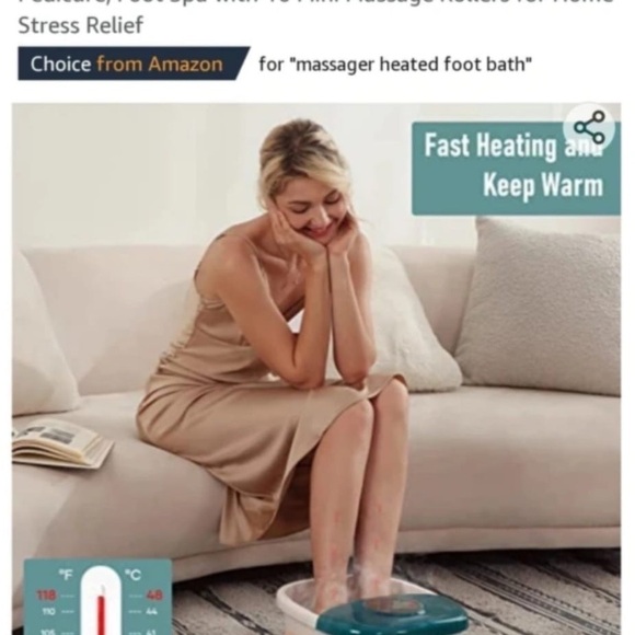 Foot Spa Bath Massager with Heat, Bubble and Vibration, 95-118℉ - Picture 6 of 7